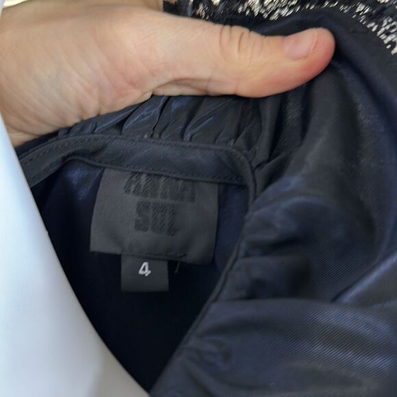 Anna Sui Vintage Taffeta Midnight Iridescent Blue Wrap Dress Small 4 - Picture 10 of 13